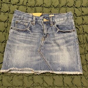 Ralph Lauren Girls Distressed Denim Mini Skirt NWT